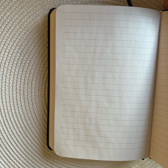 Faux Leather Hardcove Celestial Black Journal with Gold Stars and Moon 8x6” - Picture 2 of 3